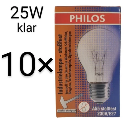 10x Glühbirne 25W E27 klar Glühlampe dimmbar KEIN LED Lampe 220lm NEU & OVP      - Bild 1 von 4