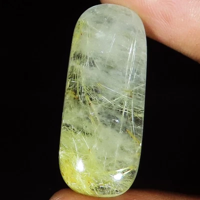 33.45 CT Natural Golden Rutile Quartz Cushion Shape Gemstone 14x35x6 mm jt-176 - Image 1 of 4