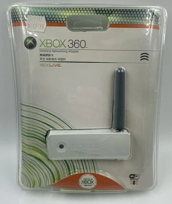 Xbox 360 WIRELESS NETWORKING ADAPTER Wifi NEW & SEALED Official Microsoft 2005 - Image 1 of 4