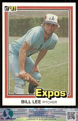 1981 Donruss #211 Bill Lee Montreal Expos 81DB - Image 1 of 2