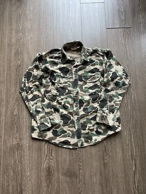 Vintage Camo Long Sleeve Button Down Shirt American Edition Adult LARGE USA - Image 1 of 4