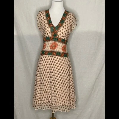 Vestido Chetta B Sherri Bloom Peter Noviello Vintage talla 2 100% seda Foto 1 de 4