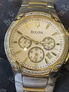 Bulova Men's Marine Star Diamond Chronograph Watch - Picture 1 of 6