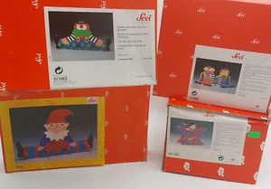 4x Vintage Sevi 'Clown' Holz-Dekoration: 2x Wandgarderobe + Buchstützen + Spiel - Picture 1 of 24