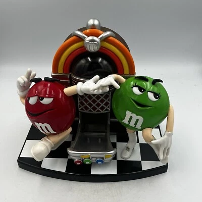 Dispensador de dulces M&M Rock'n Roll Café Jukebox con rojo y verde M&Ms 2004 Foto 1 de 4