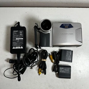 Sharp VL-AH151 Hi8 Silver 2" LCD Portable Viewcam Camcorder with Accessories - Picture 1 of 17