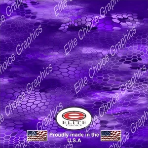 Hex 3 Purple CAMO DECAL WRAP VINYL 52"x15" TRUCK PRINT REAL CAMOUFLAGE - Picture 1 of 4