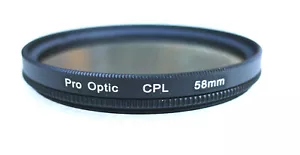 58 mm Pro Optic CPL Polarisationsfilter - SCHLANKER kreisförmiger Polarisator - NEU - Bild 1 von 5