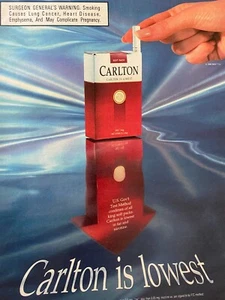 Carlton Cigarettes, Full Page Vintage Print Ad - Picture 1 of 1