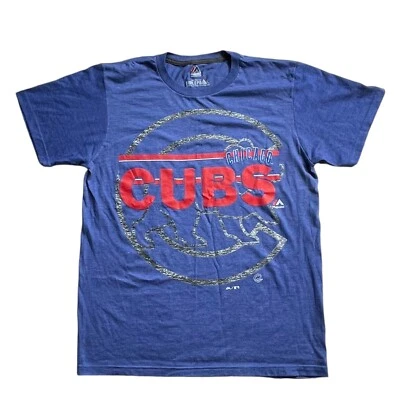 Mens Chicago Cubs Shirt MLB Cub in C Logo Blue T-Shirt Medium Ring Spun Soft - Image 1 of 4