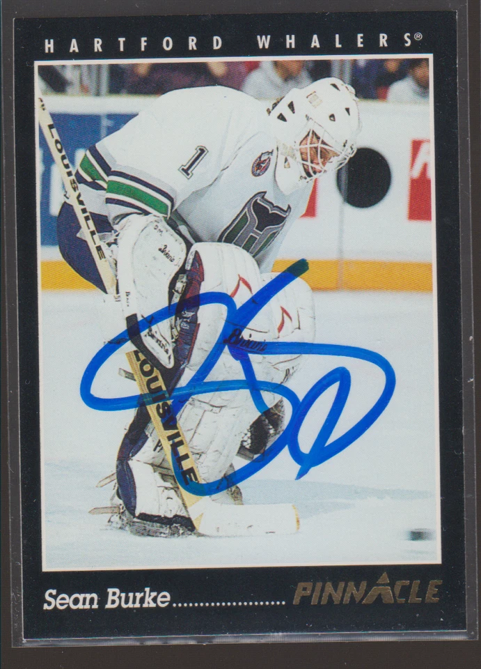 Autographed 93/94 Pinnacle Sean Burke - Whalers - Image 1 of 1