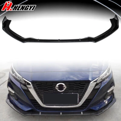 Kit de carrocería divisor de labios delantero negro brillante para Nissan Altima 2019-2022 sedán Foto 1 de 4