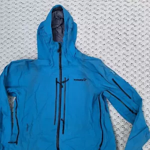 Chaqueta de lluvia Norrona Lofoten Gore-Tex Pro Shell cremallera completa con capucha azul - XL - Imagen 1 de 14