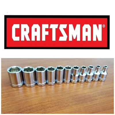 CRAFTSMAN 11pc 1/4" Drive 6pt SAE  socket set SHIPS NOW! - Image 1 of 4