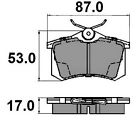 NAP Rear Brake Pad Set for Citroen C3 HDi 1.4 Litre June 2002 to October 2005