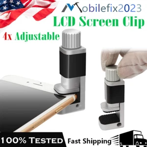 4 X Adjustable LCD Screen Phone Fastening Meatl Clamps Fixture Clip Repair Tools - Picture 1 of 10