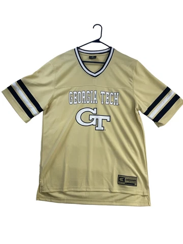 Georgia Tech Football Jersey Size Large  Gold New With Tag  By Colosseum Shirt Cover