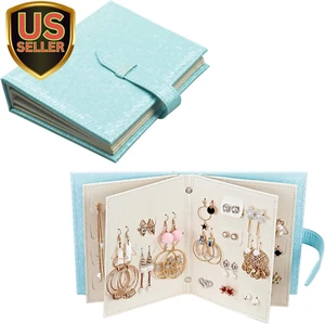 Earring Organizer Book Design Earring Holder Travel Jewelry Storage Case Tray... - Picture 1 of 1
