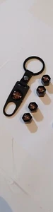 Tapones Valvulas Neumáticos Con Logo Harley Davidson Incluye 4 Tapones Y Llavero - Imagen 1 de 1