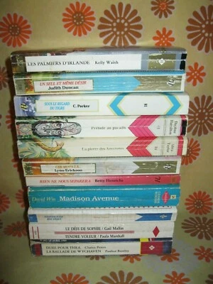 Vintage Lot x11 LIVRE de POCHE EDITIONS HARLEQUIN SERIE DIVERSE 1982-1994 Romans - Photo 1/4