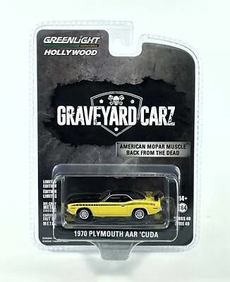 Plymouth AAR 'Cuda Greenlight Hollywood 1970 cementerio amarillo Carz 1:64 Foto 1 de 2