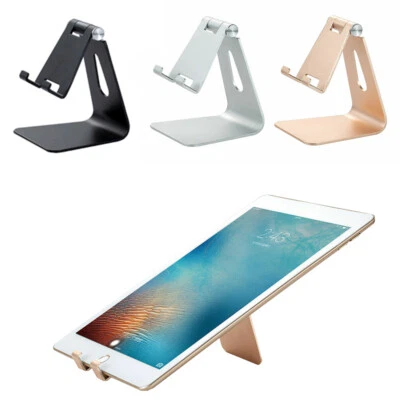 Universal Adjustable Cell Phone Tablet Desk Stand Holder Desktop Aluminum Cradle - Image 1 of 4