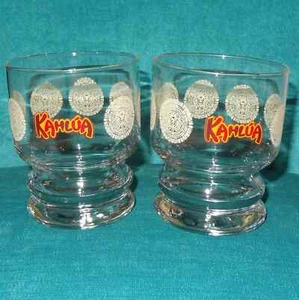 Vintage KAHLUA COFFEE LIQUEUR Bar Glasses Low Ball 9 oz. set of *2* - Picture 1 of 3