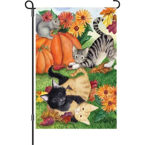 Harvest Kittens (12" x 18" Approx ) Garden Size Flag PR 51061 - Picture 1 of 1