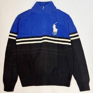 Polo Ralph Lauren Boy's Big Pony Cotton Full-Zip Sweater, X-Large (18-20) - Picture 1 of 3