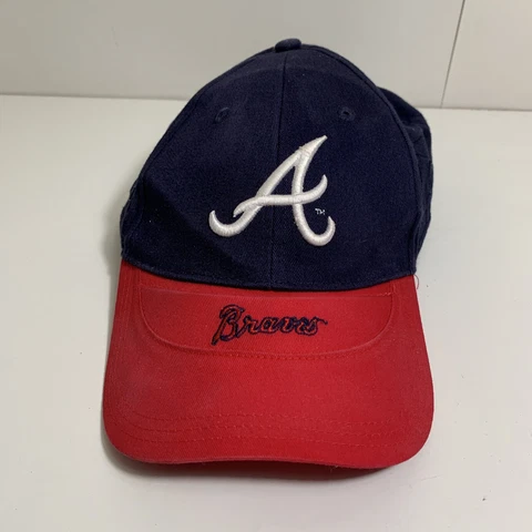 Atlanta Braves NAPA Baseball Hat Cap JBREM bluE SUNGLASS HOLDER ON BILL Cover