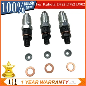 US 3Pcs Fuel Injectors 16001-53002 for Kubota D722 D782 D902 Engine H1600-53000 - Bild 1 von 12