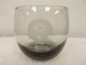 Chicago Bears NFL Football Smokey Gray Stemless Wine Drinking Glass - Picture 1 of 8