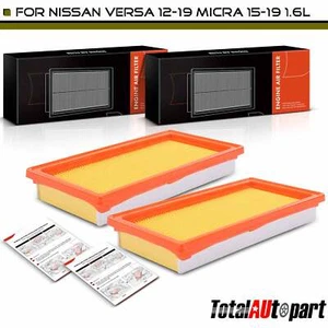 2Pcs Engine Air Filter for Nissan Micra 2015-2019 Versa 2012-2019 Flexible Panel - Picture 1 of 8