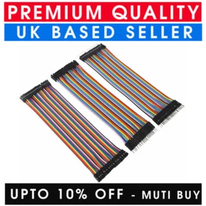40 PIN DUPONT WIRE BREADBOARD JUMPER WIRES RIBBON CABLES M-F/M-M/F-F 10/20/30CM - Picture 1 of 9