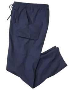 Atlas For Uomo Pantaloni Cargo Casual Vita Elasticizzata G0164 15 4XL - NAVY - Foto 1 di 7