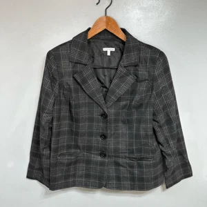 Fashion Bug Women’s Plus Blazer Jacket sz 16 Plaid Career #F64 - Picture 1 of 10