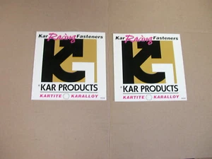 KAR PRODUCTS NASCAR RACING AUFKLEBER STICKER 2 STÜCK - Bild 1 von 2