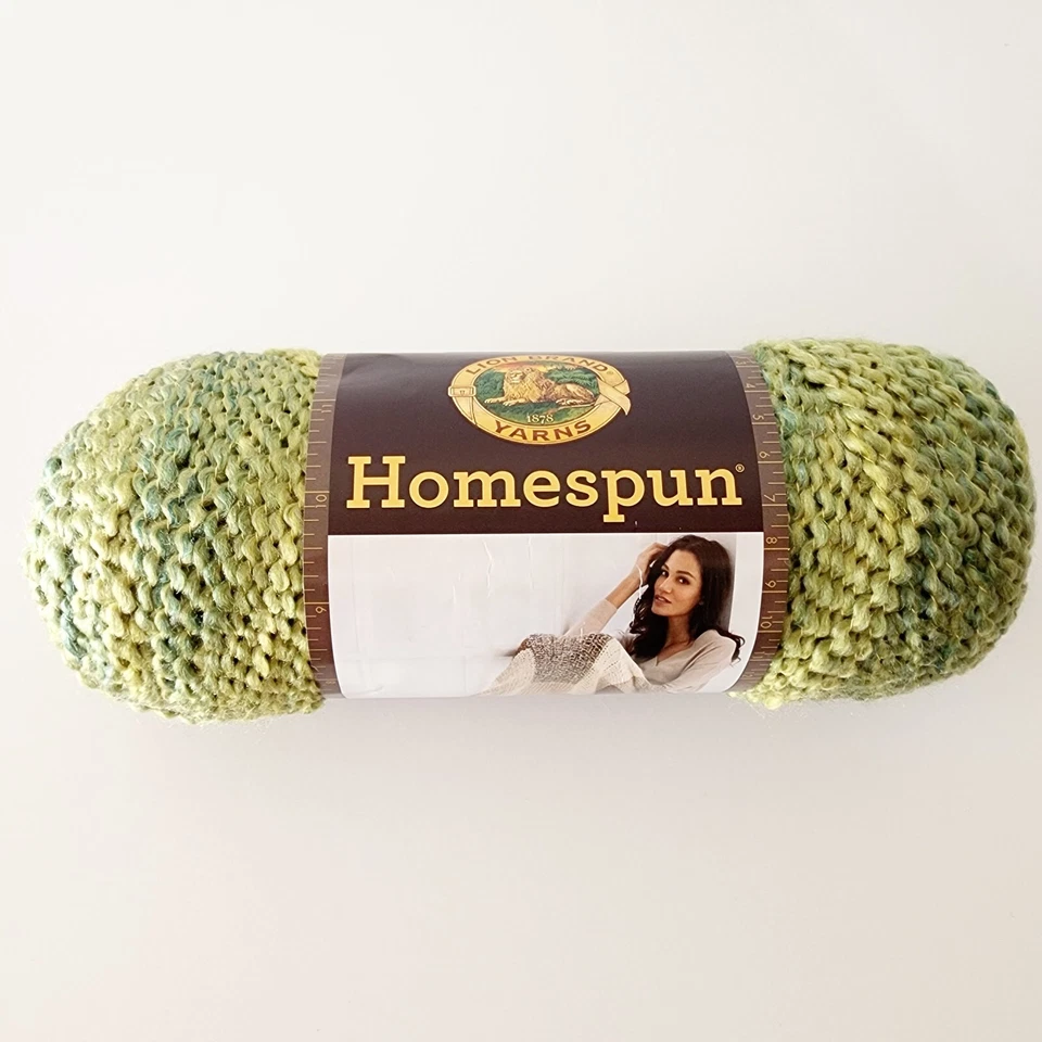 1 Skein Lion BRAND Homespun Yarn 023032794150 Pesto