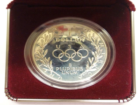 RARE 1988-S PROOF 'Seoul - S.Korea' Olympic Silver Dollars Cover