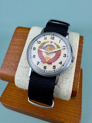 Reloj pulsera mecánico soviético Pobeda Coat Arms URSS para hombre clásico vintage Foto 1 de 4