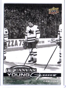 2025-26 Upper Deck Series 1 Cam Lund Young Guns Ud Canvas Black & White # C-92 - Bild 1 von 2