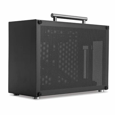 T60 Mini ITX Custodia Nera 9L Gaming Computer Chassis Compatto Trasparente PC  - Immagine 1 di 4