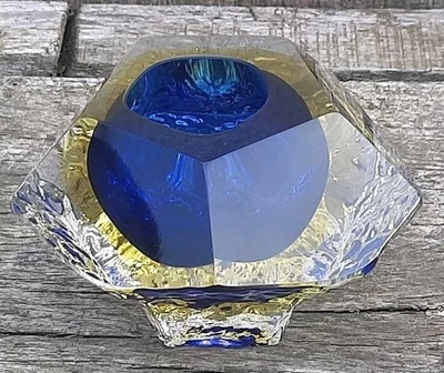 SUPERBE VIDE POCHE TAILLE DIAMANT SOMMERSO FLAVIO POLI MURANO - Photo 1/4