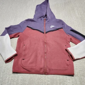 Nike Tech Fleece Jacket Kids Large Girls Full Zip Colorblock Basketball Sports - Picture 1 of 8