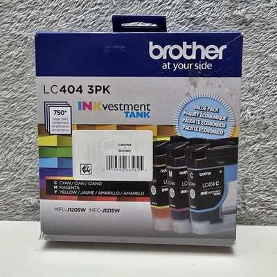 Cartuchos de tinta Brother LC404 3PK amarillo cian magenta MFC-J1205W/J1215W CADUCIDAD 26/08 Foto 1 de 4