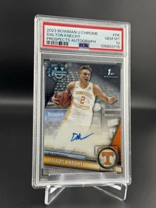 2023-24 Bowman U Chrome - 1st Auto Dalton Knecht #BCPA-DK (RC) Gem PSA 10 - Picture 1 of 3