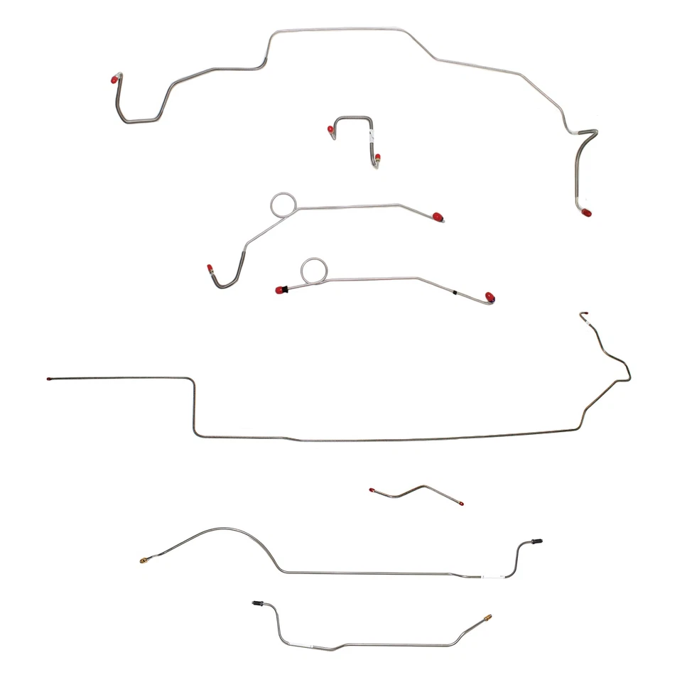 Kit completo de línea de freno de acero inoxidable CBK0654SS para Dodge Charger 67-69 Foto 1 de 4