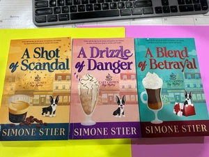 lot of 3 A Cafe Crimes Cozy Mysteries  by Simone Stier Book 1 ,2 & 3 nf - Picture 1 of 3