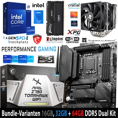 PC Bundle - Intel i9 14900K / MSI MAG Z790 Tomahawk WiFi mit 16, 32 + 64GB DDR5 - Bild 1 von 4
