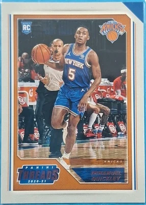 2020-21 Panini Chronicles Threads - Rookie  Immanuel Quickley #100 RC. NY Knicks - Image 1 of 4